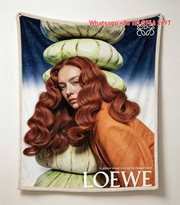 LOEWE Art Print Flannel Throw Blanket L084